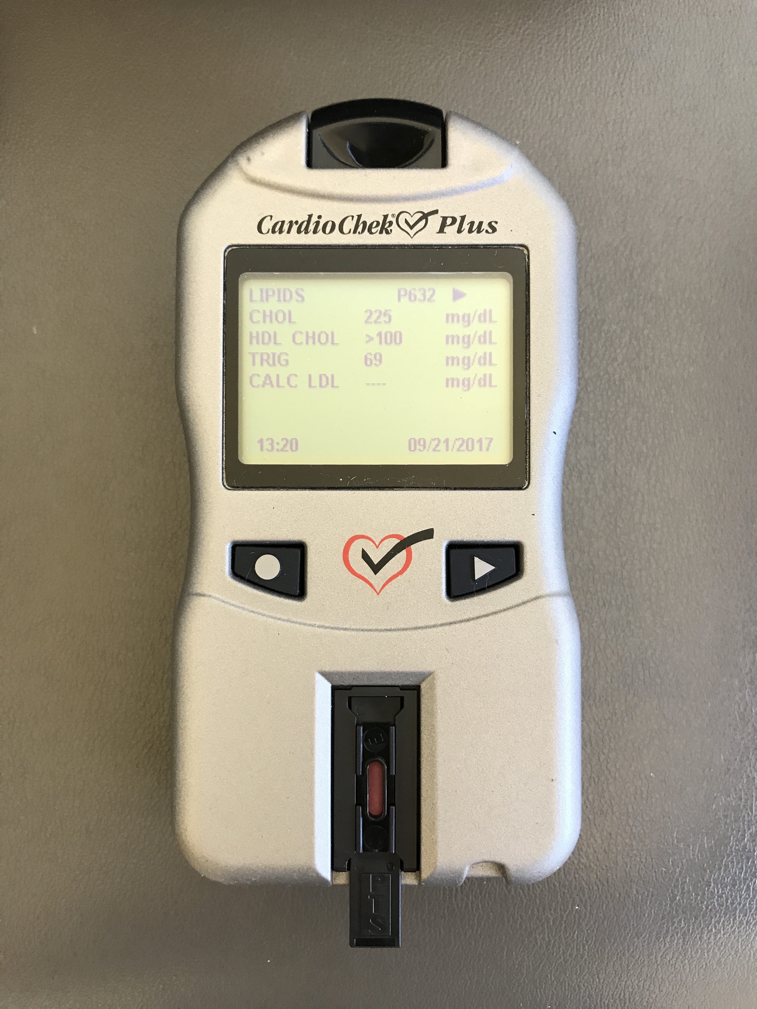 Example CardioCheck Plus backup image