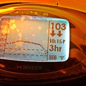 Dexcom showing double straight down arrows